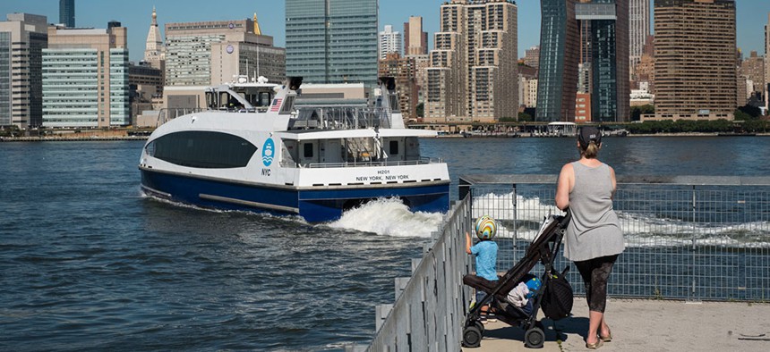The New York City ferry.