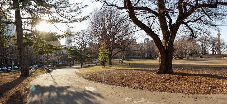 Brooklyn's Fort Greene Park in the fall. 