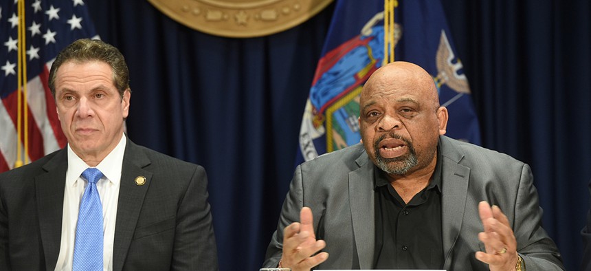 Gov. Andrew Cuomo and 1199SEIU President George Gresham