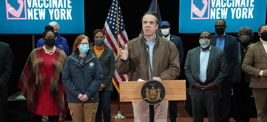 On Feb. 24, Gov. Andrew Cuomo began the day opening two mass vaccination sites. Later that day, Lindsey Boylan came forward with sexual harassment allegations against Cuomo.