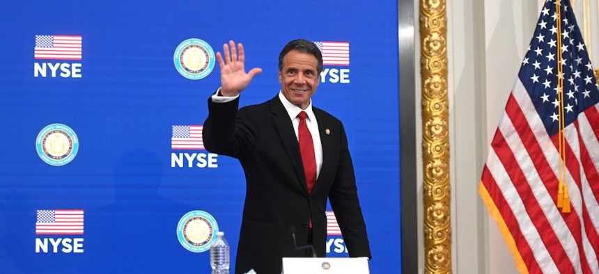 Governor Cuomo at the New York Stock Exchange on May 26, 2020.