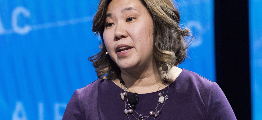 New York Rep. Grace Meng speaks at the AIPAC (American Israel Public Affairs Committee) Policy Conference at the Walter E. Washington Convention Center in May.