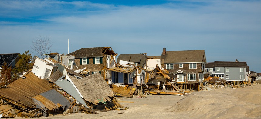 Damages caused by Hurricane Sandy.