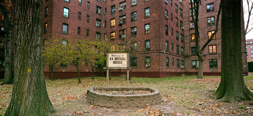 the Ingersoll Houses, a NYCHA development in Brooklyn