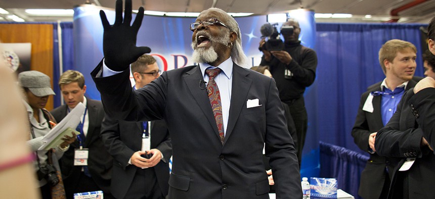 Jimmy McMillan of the Rent is Too Damn High Party.