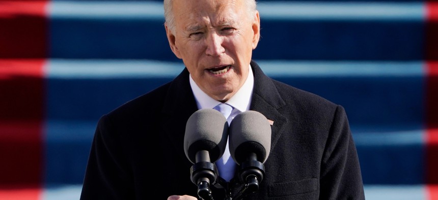 President Biden during his inauguration on Jan. 20.