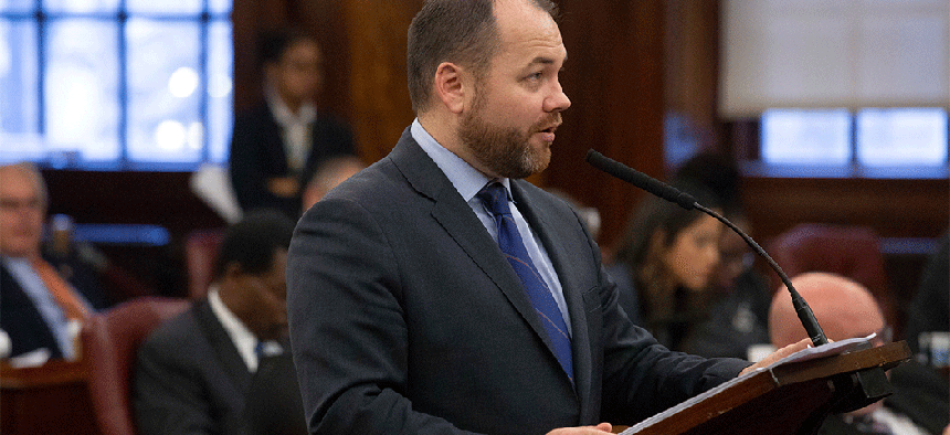 Speaker of the New York City Council, Corey Johnson 