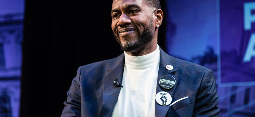 Jumaane Williams during the second televised public advocate debate