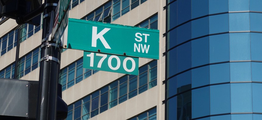 K Street, home to the some of the most powerful lobbyists in Washington, D.C. 
