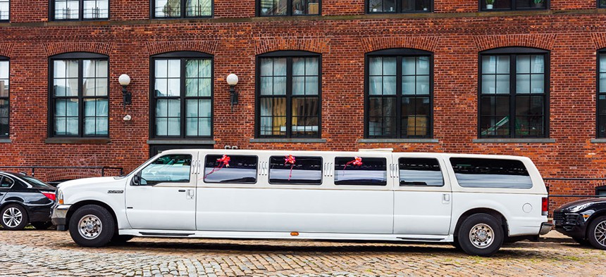 A Ford Excursion stretch SUV limousine.