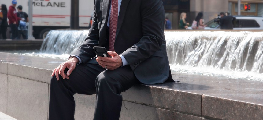 Marcus Molinaro in Rockefeller Center