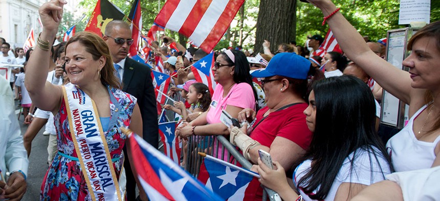 Former New York City Speaker Melissa Mark-Viverito at the Puerto Rican Day Parade in 2014.