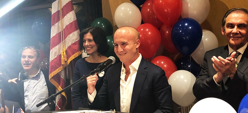 Democrat Max Rose declared victory on election night.