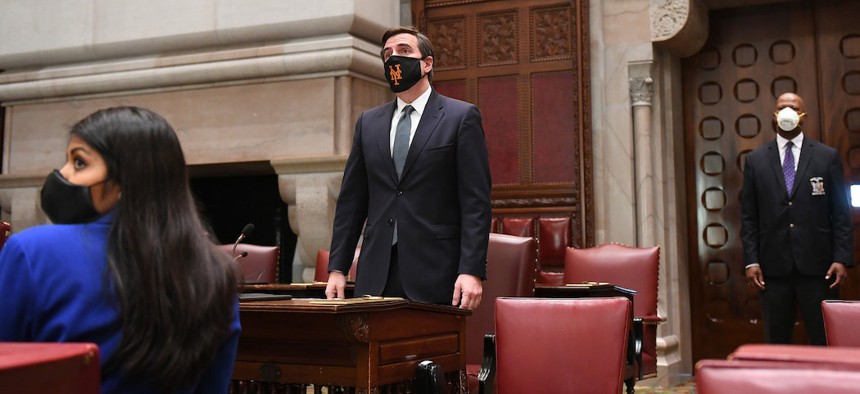 Senate Deputy Majority Leader Michael Gianaris on May 27, 2020.