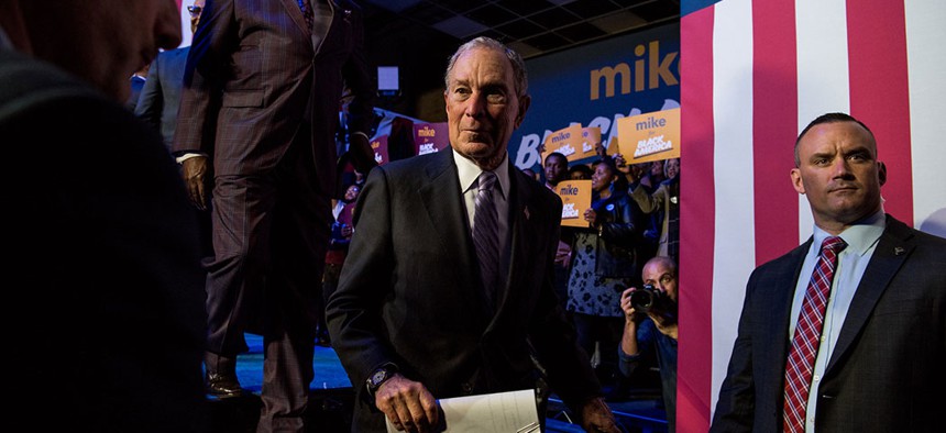 Michael Bloomberg in Texas in February.