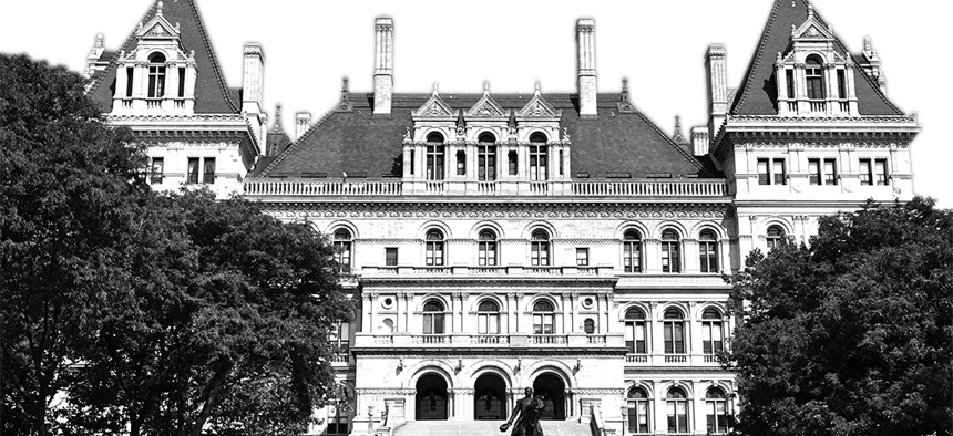 The New York Capitol building in Albany.