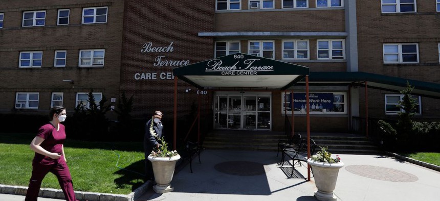 The Beach Terrace Nursing Home in Long Beach, New York.