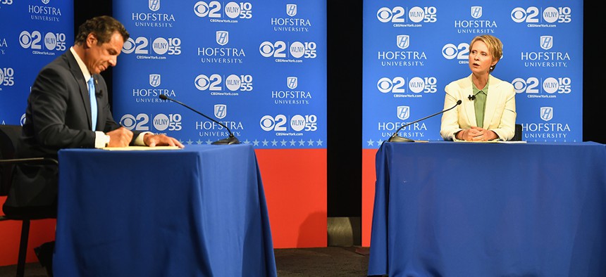 Andrew Cuomo Cynthia Nixon governor debate