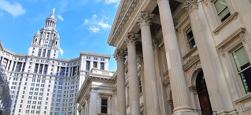 Tweed Courthouse and Municipal Building in NYC.