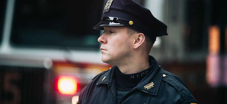 A NYPD officer.