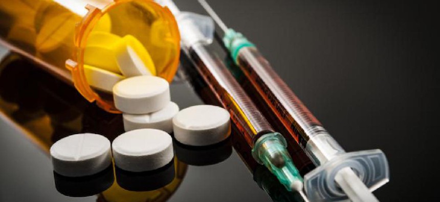 Opioids and heroin needles