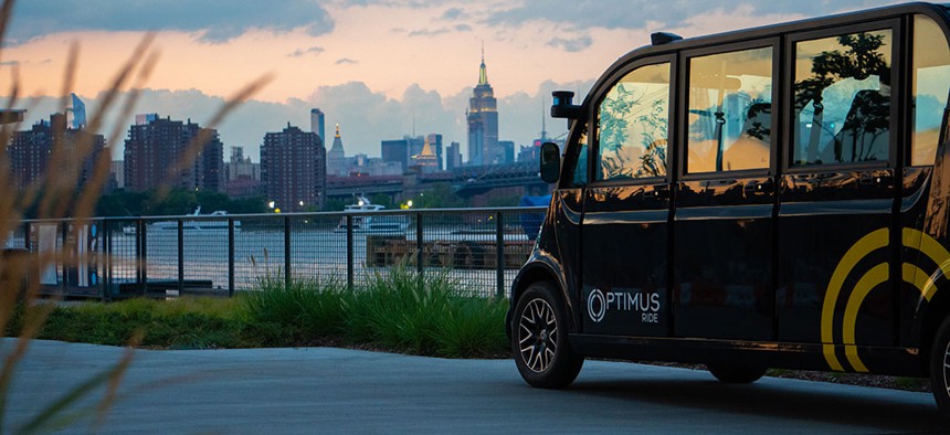 Optimus Ride's Navy Yard shuttle service takes things slow.