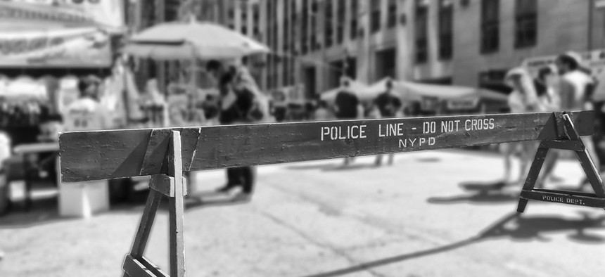 Police line in NYC.