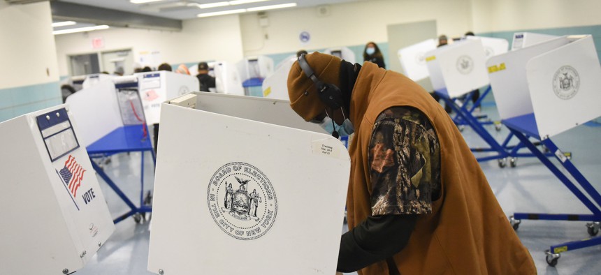 A polling place in South Ozone Park in Queens.