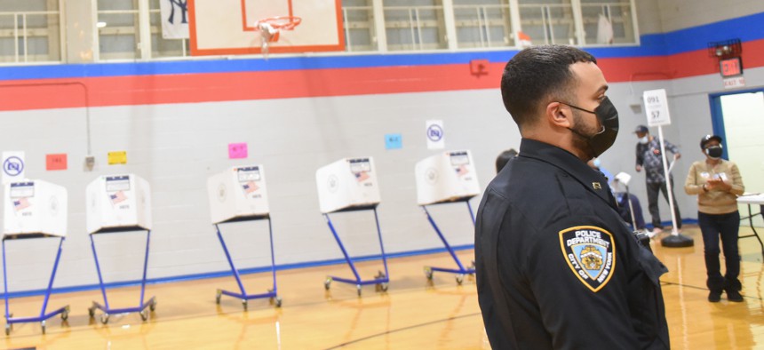 Polling site at PS 375 Jackie Robinson School in Brooklyn on election day.