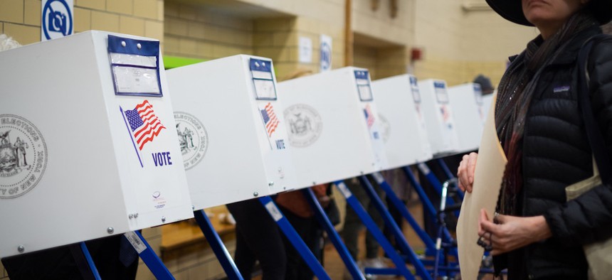 New Yorkers casting their ballots during the 2016 presidential election.