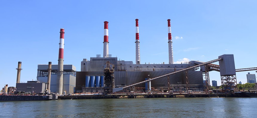 An electric power plant located in Queens.