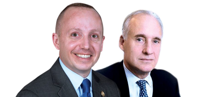 Basil Seggos, Commissioner of the state Department of Environmental Conservation, and Richard Kauffman, Chairman of Energy and Finance for New York