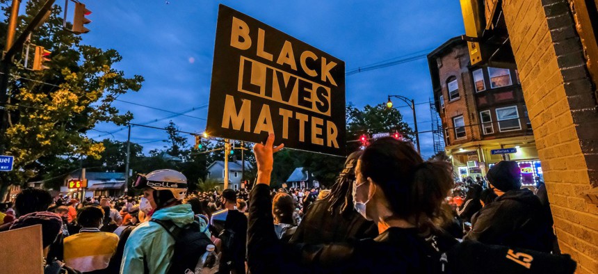 Protesters in Rochester on September 5th.