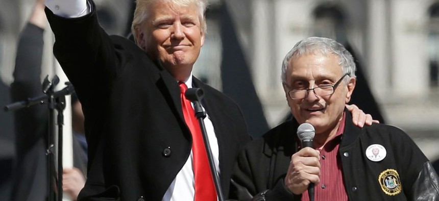 Donald Trump with Carl Paladino at a 2014 rally. 