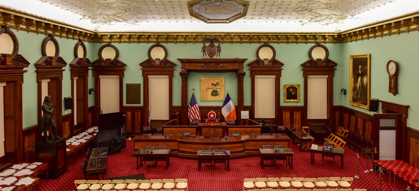 New York City Council chambers at City Hall