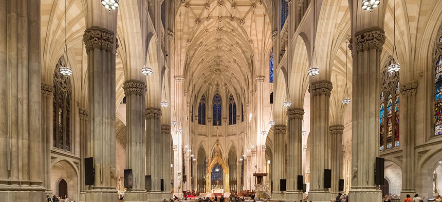 Interior of Saint Patrick's Cathedral in New York City.