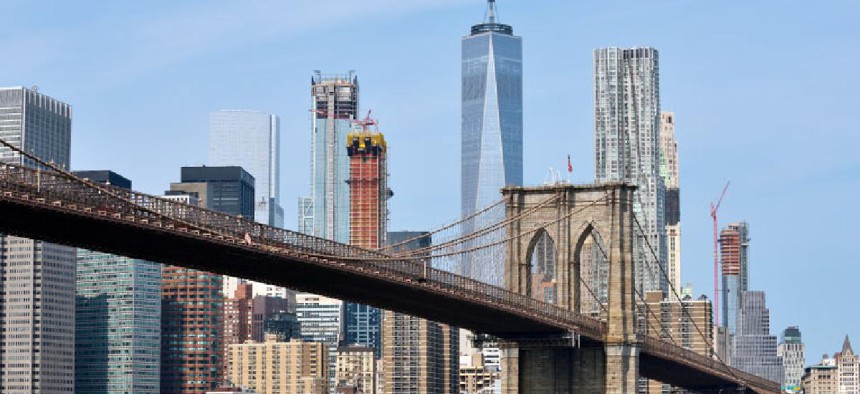 Image of Brooklyn Bridge with Manhattan in background