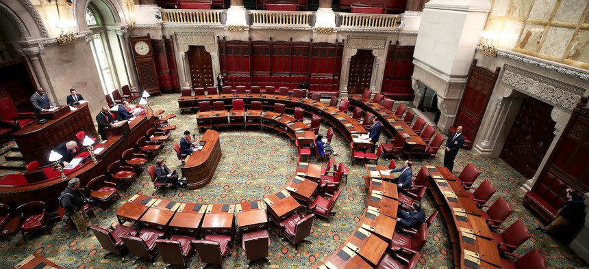 The state Senate met with a limited number of Senators on March 18th.