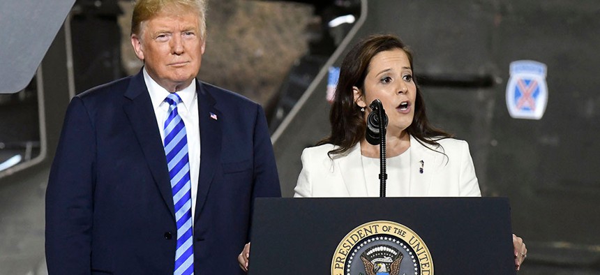 President Donald Trump and Rep. Elise Stefanik.