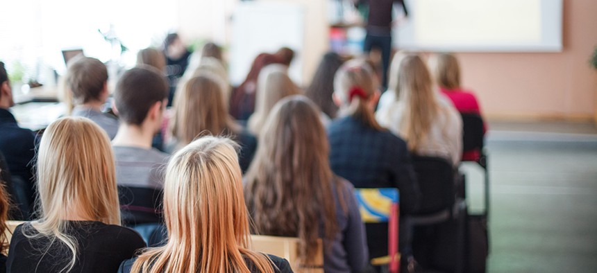 Students in a classroom