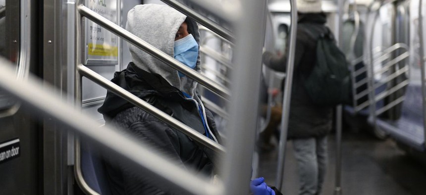 Ridership on the subway in New York City has plunged as the coronavirus pandemic has worsened.