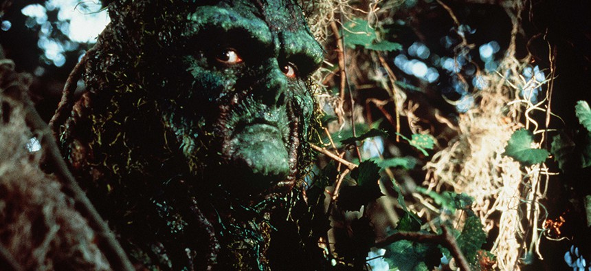Actor Dick Durock as the Swamp Thing.