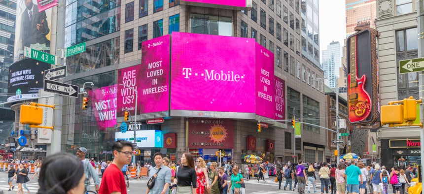 T-mobile billboard.