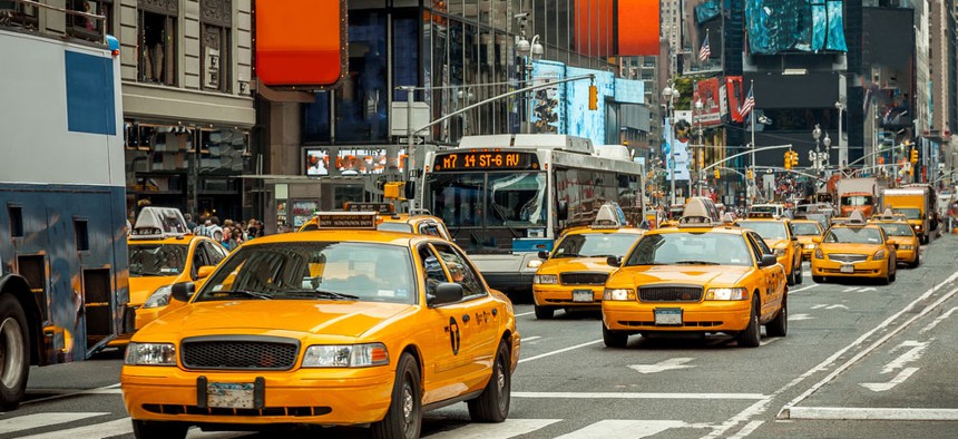 New York City yellow cabs.