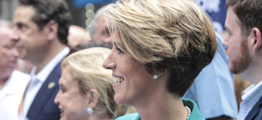 Fordham University law professor Zephyr Teachout attends a Labor Day parade in 2014.
