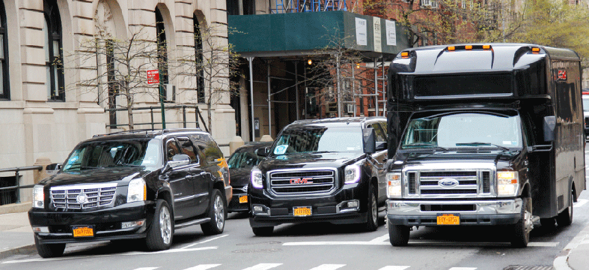 Ubers in New York City.