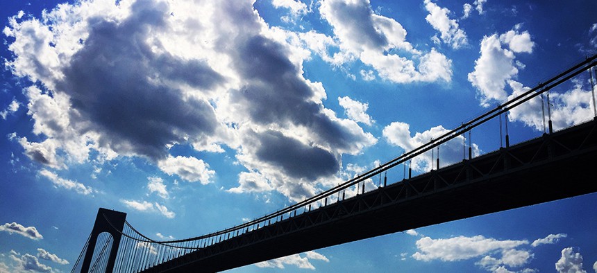 The Verrazano-Narrows Bridge.