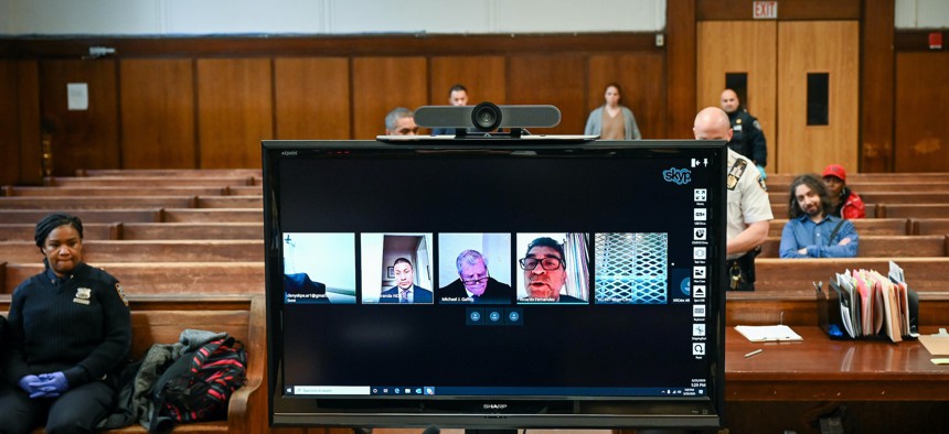 New York City's criminal court has started conducting all arraignments by video conferencing.