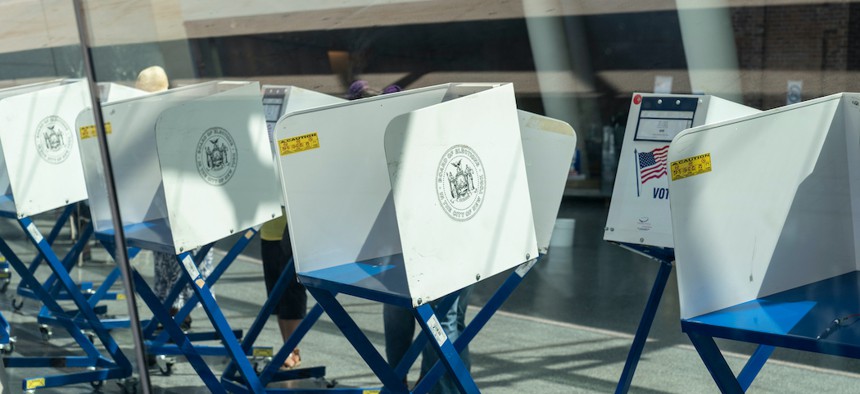 The Brooklyn Museum transformed into a polling place for the primary earlier this year.