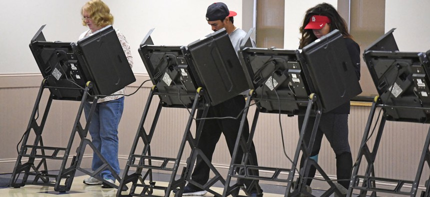 Voting machines. 